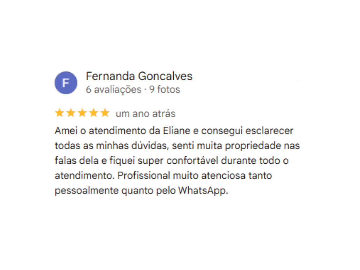 Depoimento Fernanda Goncalves